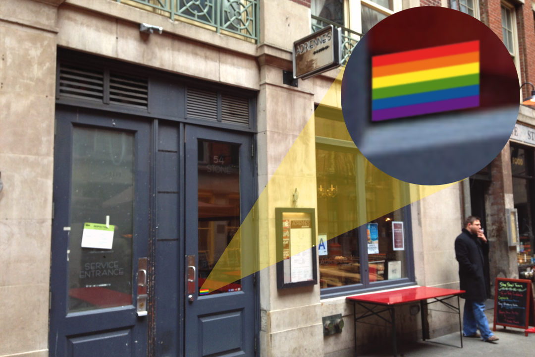 Tiny Rainbow Flag Placed In Window Fixes Terrible Bar