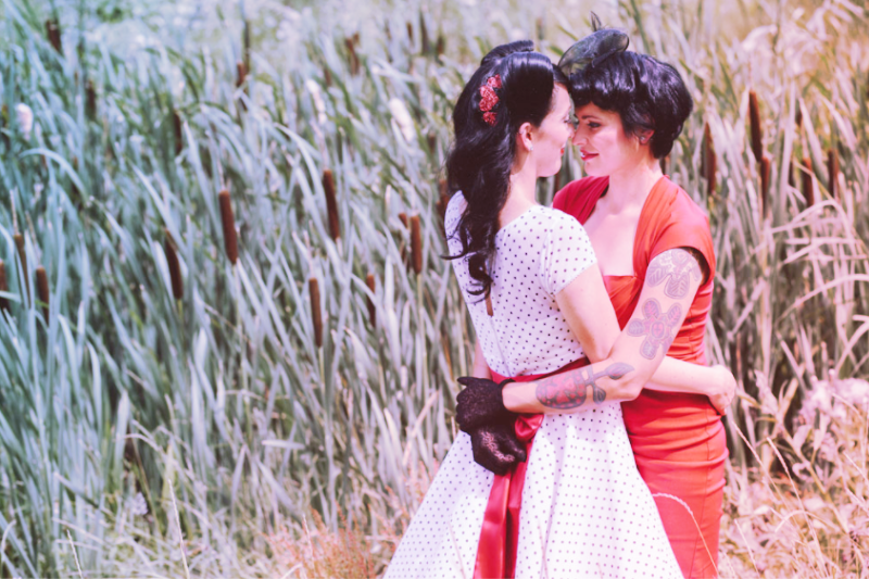 Lesbians Have Retro, 90s-Themed Wedding By Filing For Domestic Partnership