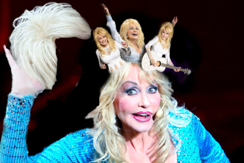 Dolly Parton Removes Wig To Reveal Another Smaller Dolly Parton