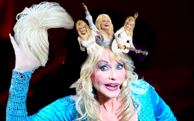 Dolly Parton Removes Wig To Reveal Another Smaller Dolly Parton